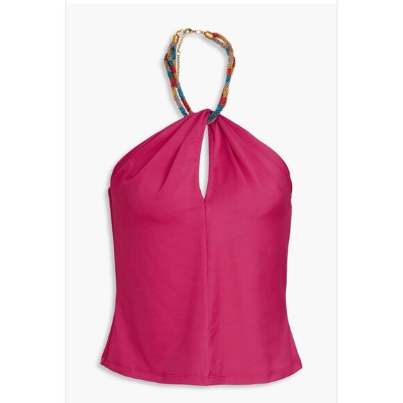 Veronica Beard Akeeva Top Fuchsia Pink Halter 0 EUC $348 - Picture 1 of 7